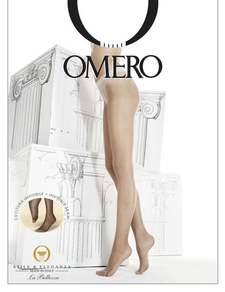 Літні тонкі колготки Omero Beauty 10 den, Italy, розміри S, M, L, колір натуральний