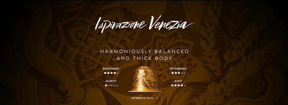 Кава Venezia Nespresso в капсулах (тубус 10 шт) Неспресо Венеція фруктова та карамельний купаж кави | Зображення 2