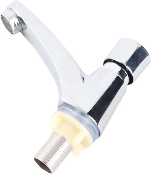 Змішувач для раковини із затримкою часу, автоматичний з таймером авто-закривання для економії води, хромований, латунь | Зображення 8