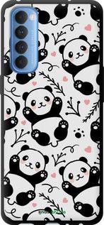 Чохол на Oppo Reno 4 Pro Панди "4318b-2024-2448"