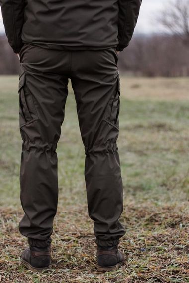 Штани зимові Soft Shell утеплювач фліс колір олива | Зображення 1