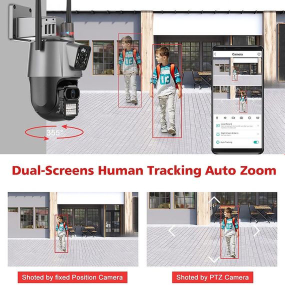 Камера відеоспостереження PTZ WiFi Outdoor Camera P11 XPRO 3MP➕3MP (41564-15968_1092) | Зображення 8