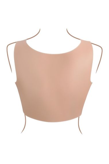 Накладні груди топ Gender X Undergarments Plate C-Cup бежеві, 28 см Sex Aura | Зображення 6