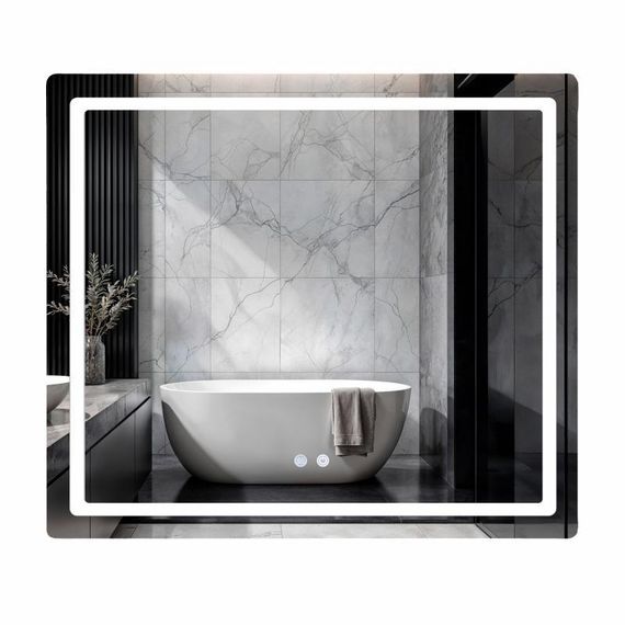 Дзеркало Qtap Mideya (MI2) 800х700 з LED-підсвіткою Touch, з антизапотіванням, з димером, регумацію QT2078NCF807048476