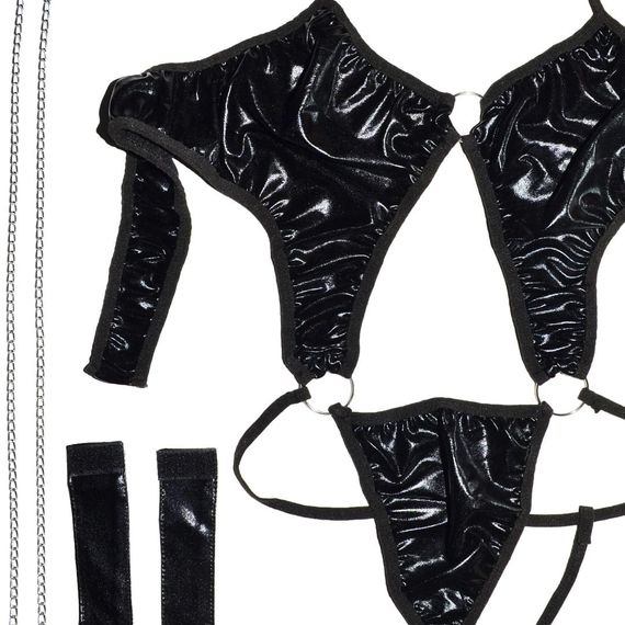 Пеньюар Монокіні Полонянка Babydoll 48 Чорний 2055 | Зображення 5