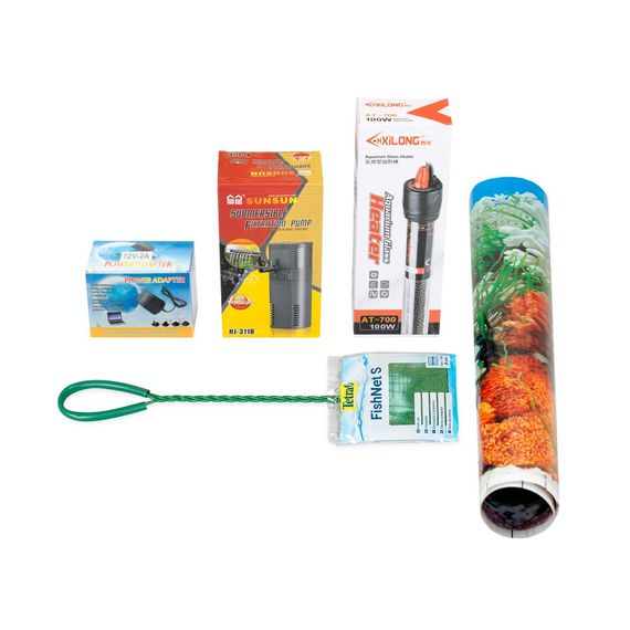 Акваріумний комплект Природа Скалярія Led прямий 50x30x36 см 54 л | Зображення 1