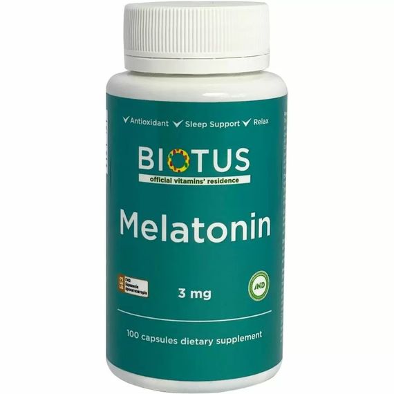 Мелатонин для сна Biotus Melatonin 3 mg 100 Caps BIO-530395