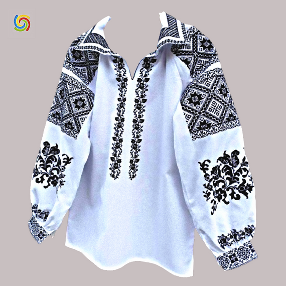 Рубашка Украинская вышиванка  32835 цвет белый размер XXL