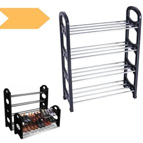 Полка для обуви XPRO Shoe rack (4 полки, 12 пар) (25"Wх7,9"Dх25"H) (8088) (14) черная (MER-14189_248)