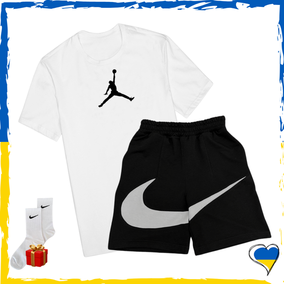 Комплект шорти Nike Big Swoosh та футболки 2шт Jordan. Комплект Найк Біг Свуш XS/S | Зображення 3