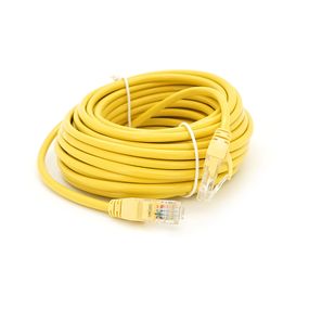 Патч-корд литой RITAR,UTP,RJ45,Cat.5e,10m,желтый,Cu (медь) Q300