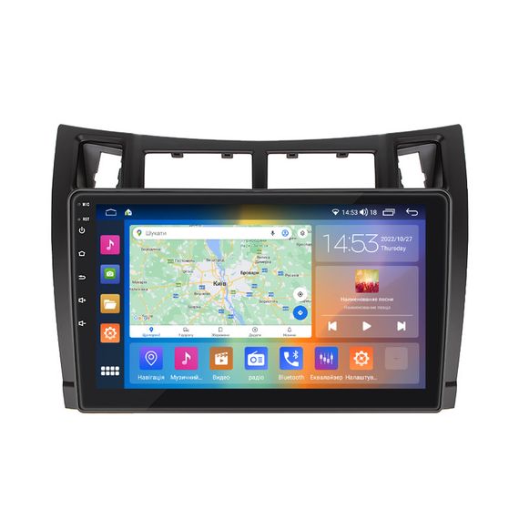 Штатная магнитола 9" Lesko для Toyota Yaris II Рестайлинг 2009-2012 2/32Gb CarPlay 4G Wi-Fi GPS Prime Тойота