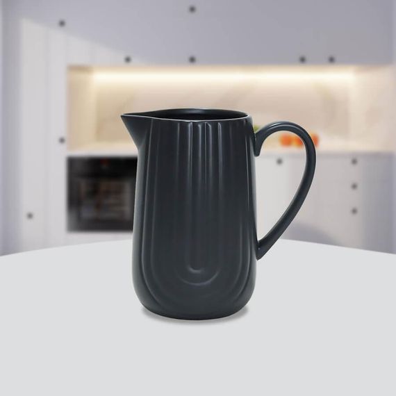 Кувшин керамический Maestro MR-20006-55 Line work 1 л для воды, молока, напитков | Зображення 1