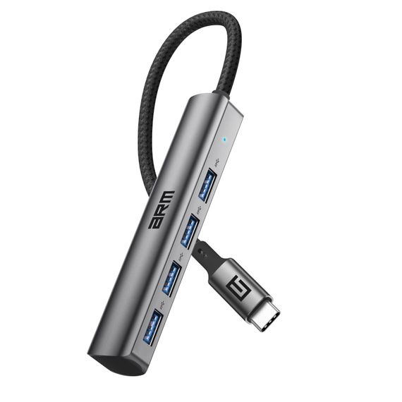 Хаб USB-C ArmorStandart Type-C to 4USB Grey (ARM69364) | Зображення 1