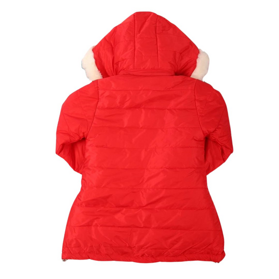 Куртка дитяча для дівчинки демісезонна червона з капюшоном XL, 2XL | Зображення 1