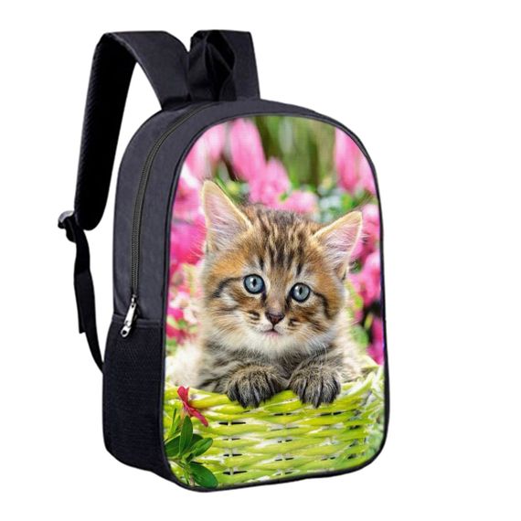 Рюкзак дитячий з котом 34х27 см, ранець міський з котиком для хлопчика, дівчинки (00484)