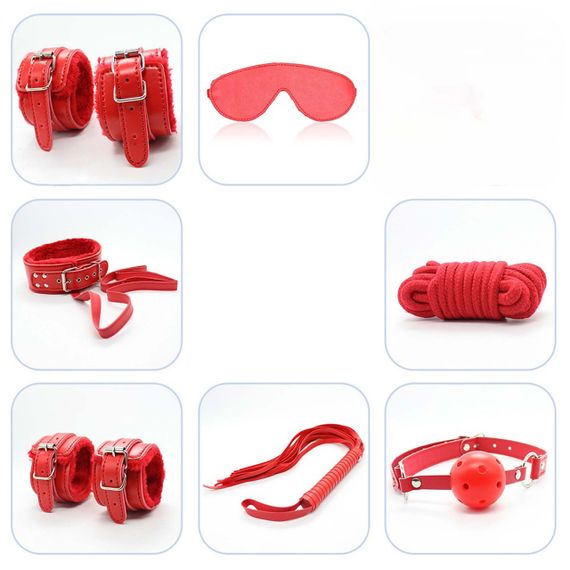 Набір БДСМ іграшок Fetish B-Series BDSM Kit 5.0, червоний Sex Aura | Зображення 3