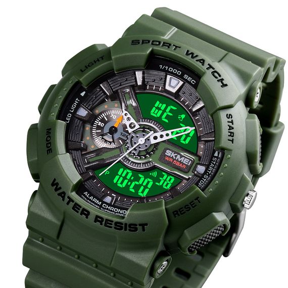 Годинник S2kmei 1688AG Army Green. | Зображення 2