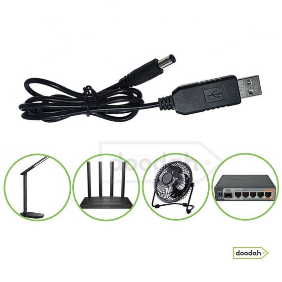 USB кабель живлення від Power Banka CARPRIE - 5,5*2,5 мм 12V (для роутерів, маршрутизаторів, ліхтарів, ip камер)