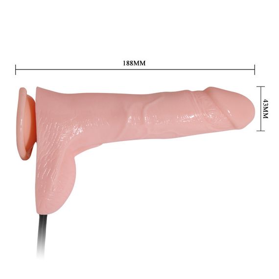 Реалистичный вибратор - Inflatable Vibrating Dildo Flesh sexstyle | Зображення 4