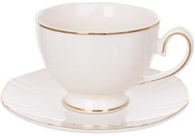 Кавовий набір Silk White Pearl (6 персон, 100мл) молочний фарфор