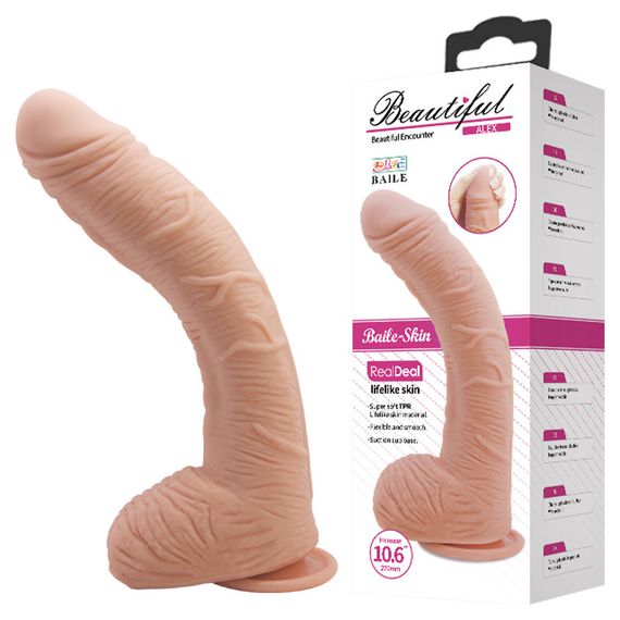 Фаллоимитатор с мошонкой BEAUTIFUL ALEX DILDO Sex Aura | Зображення 1