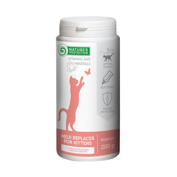 Замінник молока для кошенят Nature's Protection Kitty-Milk 200 гр
