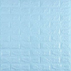 3D панель самоклеющаяся 700x770x7мм кирпич Голубой (005-7) SW-00000658