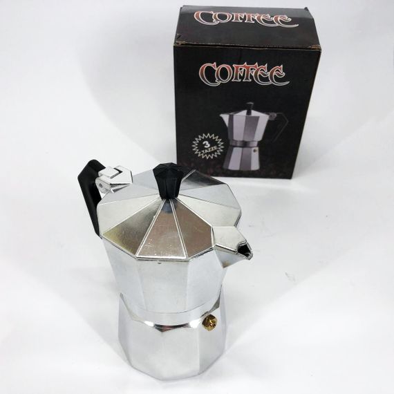 Гейзерные кофеварки на 1-3 чашки, Кофеварка для плити, Практичная кофеварка, Кофейник гейзерный BC-32 | Зображення 4