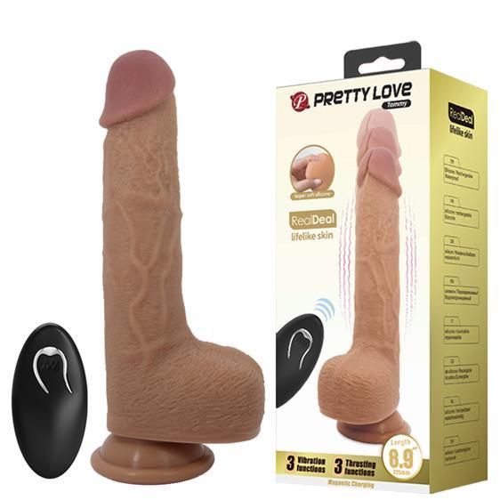 Реалистичный вибратор - Pretty Love Tommy Vibrator Flesh Sex Aura