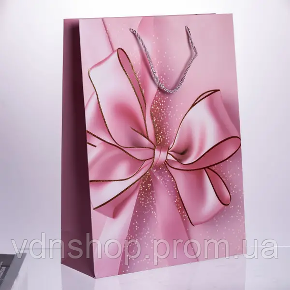 Набор подарочных пакетов из бумаги 12 шт Бант 30×12×42 см HP-10359-14 | Зображення 1