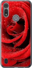 Чехол на Motorola E6i Красная роза "529u-2355-17620"