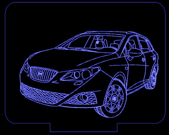 Акриловий світильник-нічник Сеат SEAT синій tty-n000645