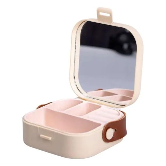 Шкатулка для украшений 9×9×3.8 см мини органайзер для ювелирных изделий HP-5-27BE | Зображення 1