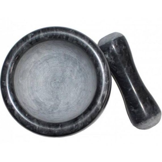 Ступка кухонна із мармуру 15*14см BN-011 Чорна