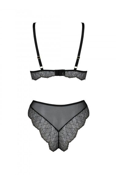 Комплект Passion AMBERLY SET black, L/XL, бралет і трусики бразиліана Sex Aura | Зображення 3