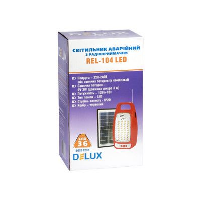 Ліхтар Delux REL-104 (6V4,5Ah) 36 LED 12W+1W (90018291) | Зображення 3