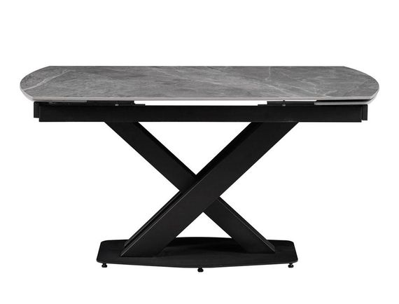 Обеденный раскладной стол Lion DT-2306, столешница керамика серая глянцевая grey glossy ceramics 12 мм, размер 140-180х80 см | Зображення 5