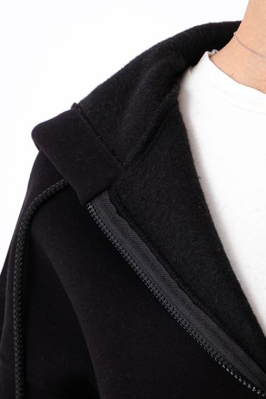 Zip-худі для жінок (оверсайз) Носи своє S/172 Чорний (p-15329-175369) | Зображення 3