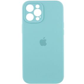 Чохол Silicone Case Full Camera Protective (AA) для Apple iPhone 12 Pro (6.1") Бірюзовий / Marine Green