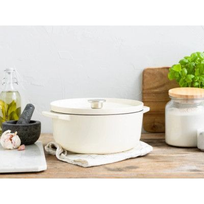 Каструля KitchenAid чавунна з кришкою 5,2 л Мигдалевий крем (CC006059-001) | Зображення 5