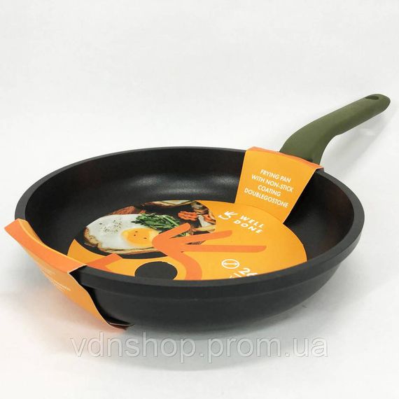 Сковорода с антипригарным покрытием внутренней поверхности Well Done WD-1046E 26 см, Сковорода на долго IG-94 | Зображення 3