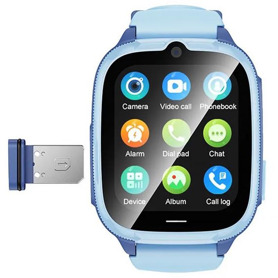 Дитячий cмарт-годинник Hoco Y106 4G with call function Blue | Зображення 1