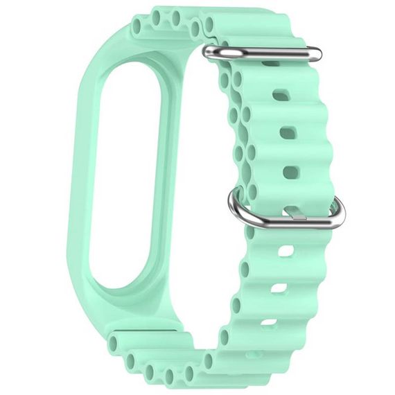 Ремешок Ocean Band для Xiaomi Mi Band 3/4/5/6/7 Бирюзовый / Blue Sea | Зображення 3