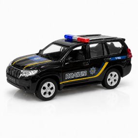 Коллекционная металлическая машинка Полиция Toyota Prado (черная)