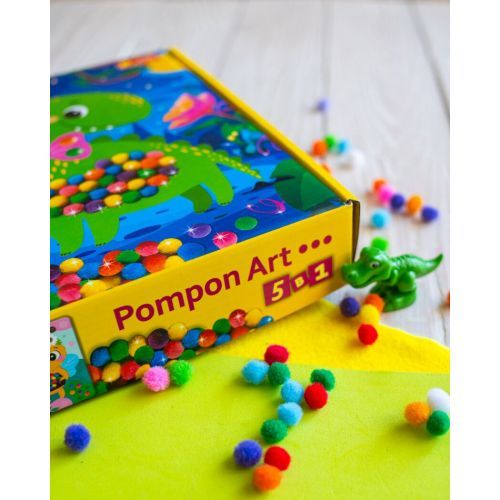 Великий набір для творчості. Pompon Art. Дракончик | Зображення 1