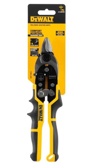 Ножиці по металу DeWalt ERGO Aviation завдовжки 235 мм, прямі з короткими губками (DWHT14694-0) | Зображення 1