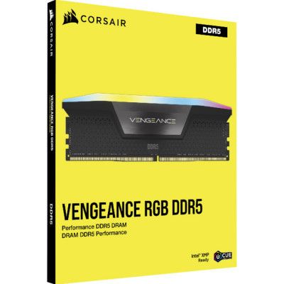 Модуль памяти для компьютера DDR5 96GB (2x48GB) 6400 MHz Vengeance RGB Black Corsair (CMH96GX5M2B6400C32) | Зображення 4