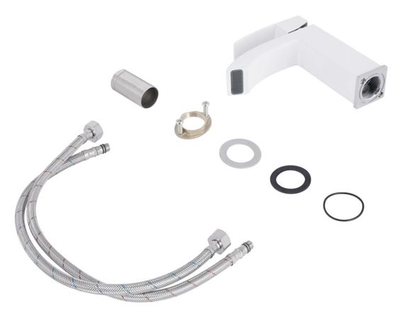 Змішувач для раковини Qtap Swan Cascada, Chrome/White (k35) QTSWA270CRW45568 | Зображення 3