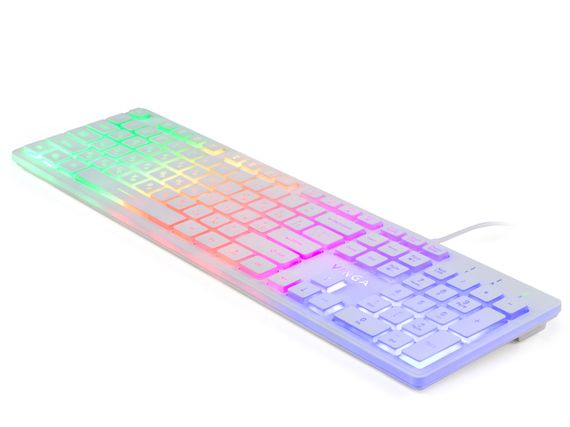 Клавіатура дротова мембранна Vinga KB410 White USB | Зображення 3